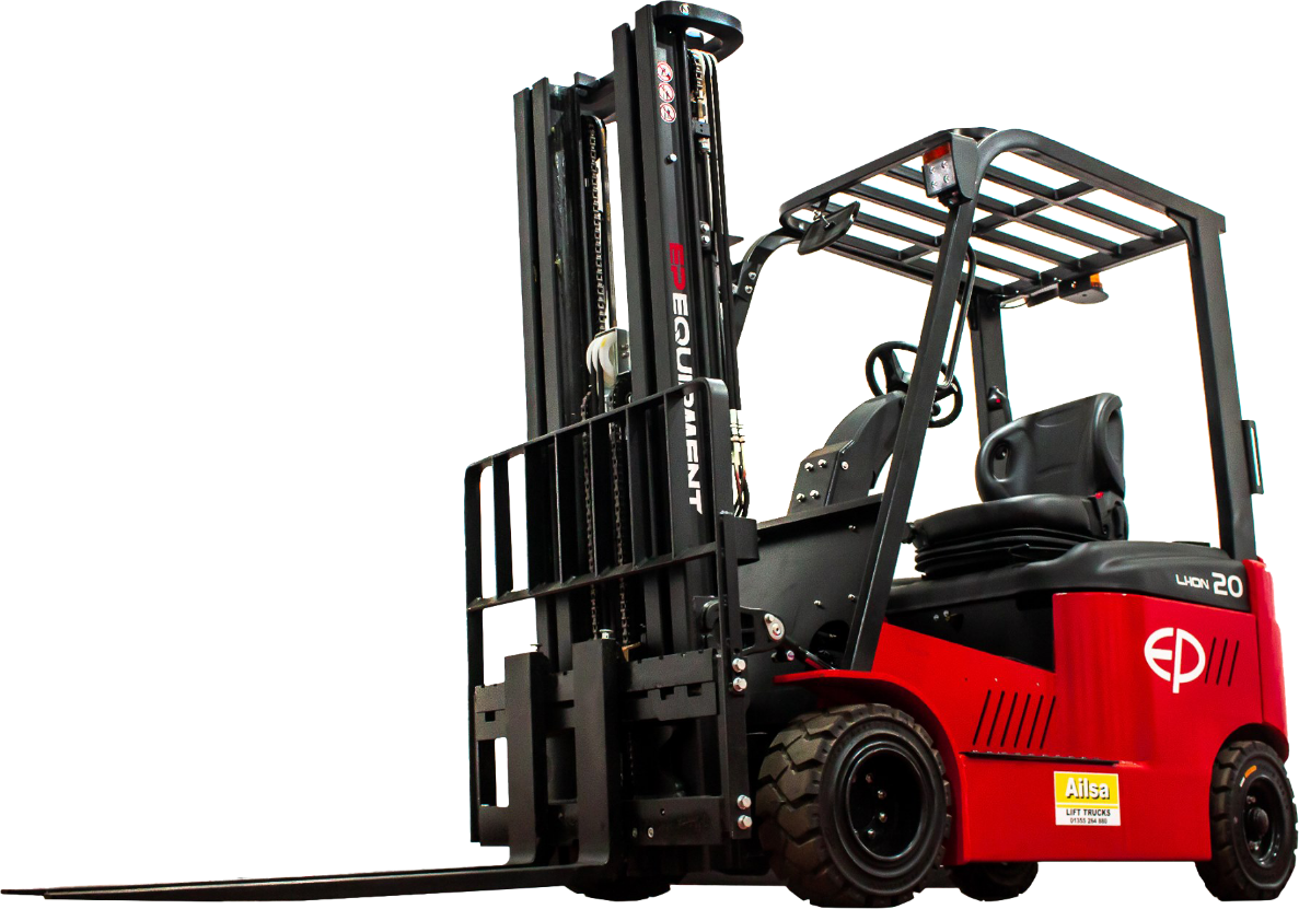 Commercial forklift unloading heavy pallets in Reading