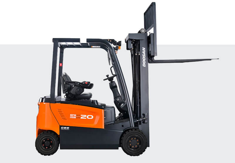 Forklift operator safely handling a commercial load in Reading